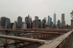 Vue sur Manhattan depuis le Brooklyn Bridge