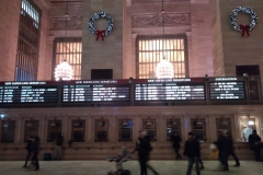 Le tableau des départs à Grand Central. Impossible de prendre une photo nette...